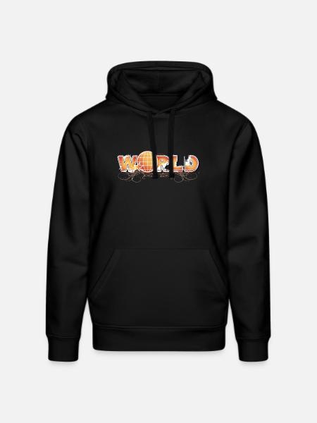 WORLD LOGO verziert - Stanley/Stella Unisex Bio-Hoodie DRUMMER - Schwarz