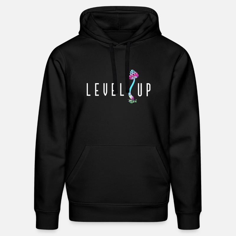 LEVEL UP Champignon - Sweat à capuche bio DRUMMER Stanley/Stella Unisexe - noir