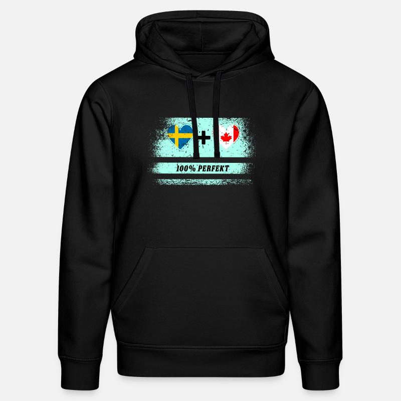 Canada & Suède 100% Parfait / Cadeau - Sweat à capuche bio DRUMMER Stanley/Stella Unisexe - noir
