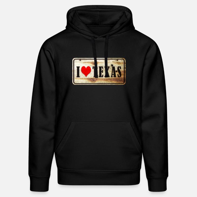 J'adore le Texas - Sweat à capuche bio DRUMMER Stanley/Stella Unisexe - noir