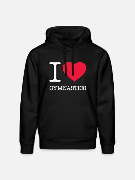 JEG ELSKER GYMNASTIK - Stanley/Stella DRUMMER økologisk unisex-hoodie - sort