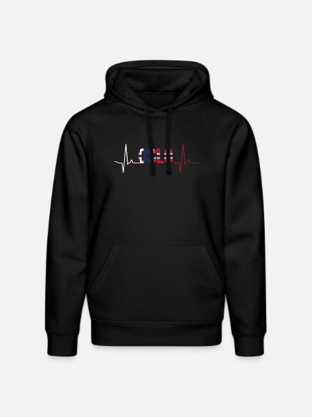 Oslo Herzschlag - Stanley/Stella Unisex Bio-Hoodie DRUMMER - Schwarz