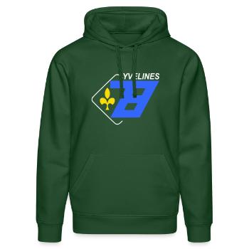 Yvelines - Stanley/Stella Unisex Bio-Hoodie DRUMMER  - Flaschengrün - Vorne - Liana (172cm) & Jaron (178cm)