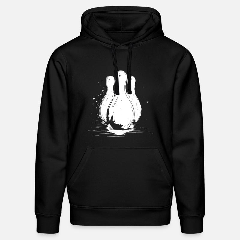 Graphismes de bowling - Sweat à capuche bio DRUMMER Stanley/Stella Unisexe - noir