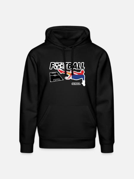 Fußball Fieber Serbien - Stanley/Stella Unisex Bio-Hoodie DRUMMER - Schwarz