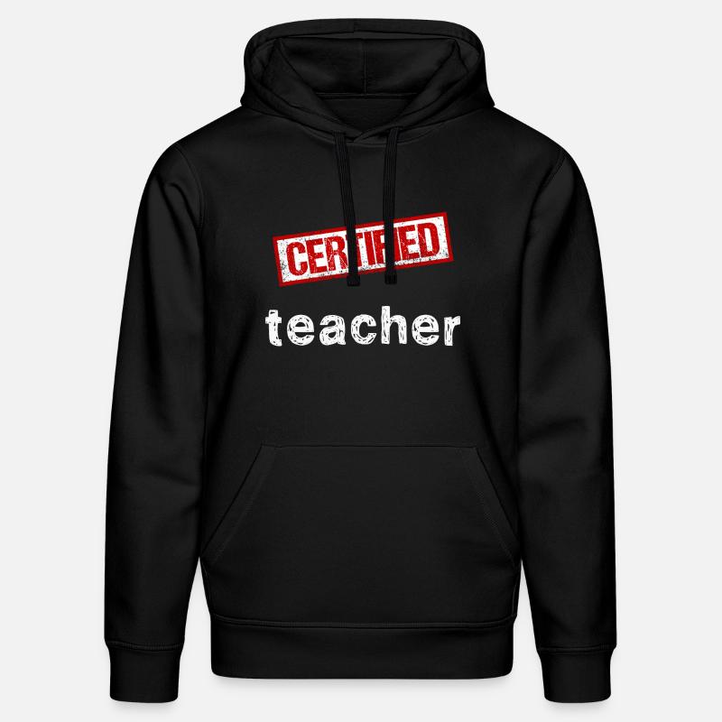 Enseignant certifié - Graphismes estampés - Sweat à capuche bio DRUMMER Stanley/Stella Unisexe - noir