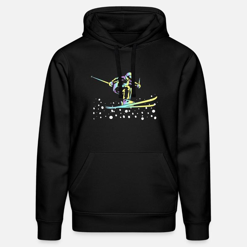 Saut à ski Neon Gradient - Sweat à capuche bio DRUMMER Stanley/Stella Unisexe - noir
