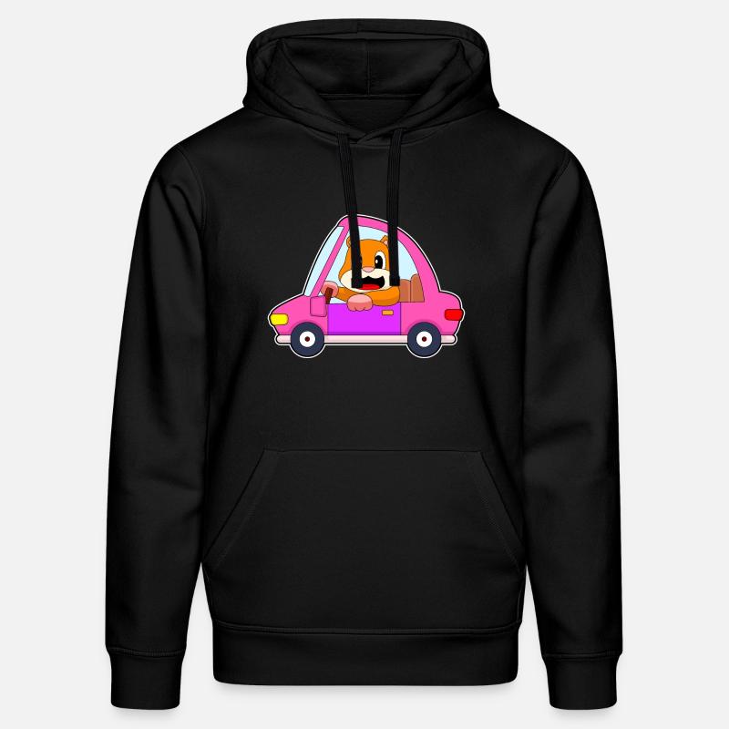 Hamster Auto - Stanley/Stella Unisex Bio-Hoodie DRUMMER  - Schwarz