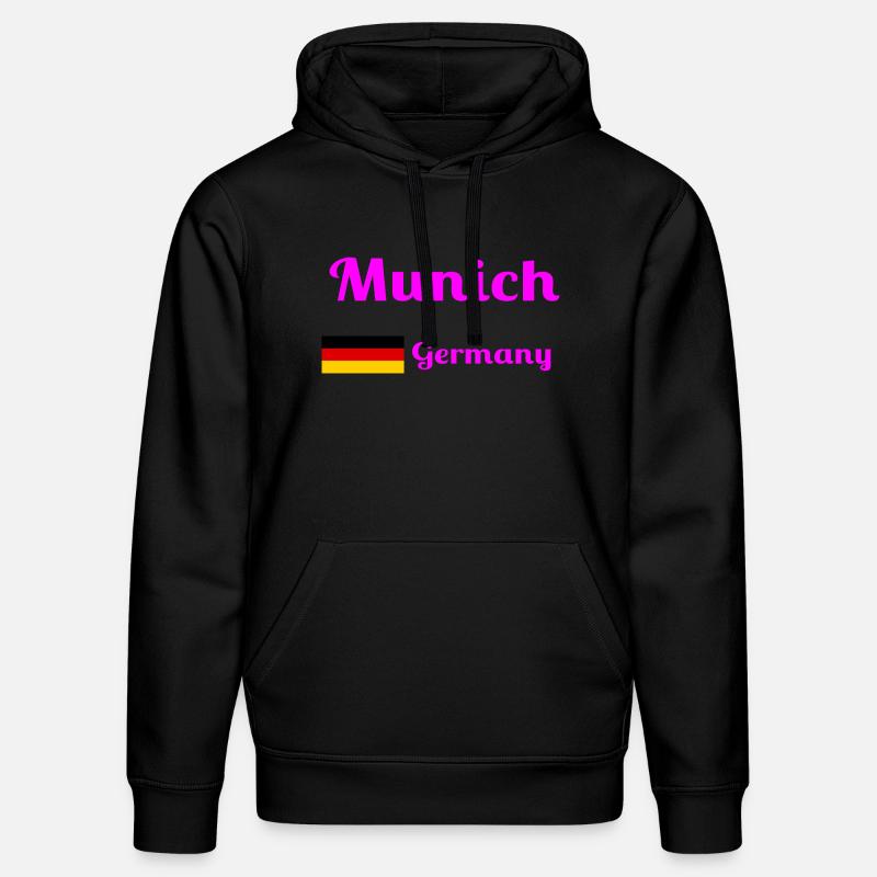 Munich, Allemagne - Imprimés élégants - Sweat à capuche bio DRUMMER Stanley/Stella Unisexe - noir