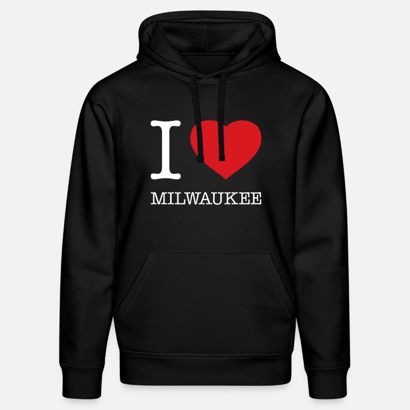 J’ADORE MILWAUKEE - Sweat à capuche bio DRUMMER Stanley/Stella Unisexe - noir