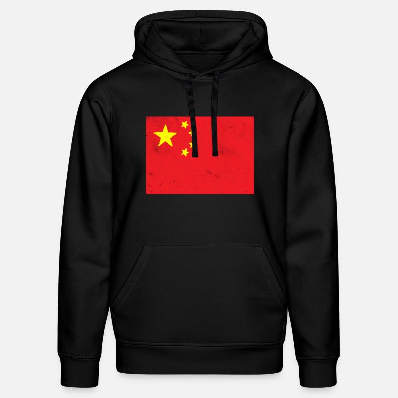 Drapeau de la Chine - Sweat à capuche bio DRUMMER Stanley/Stella Unisexe - noir