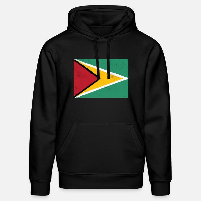 Drapeau du Guyana – Énergie dynamique - Sweat à capuche bio DRUMMER Stanley/Stella Unisexe - noir