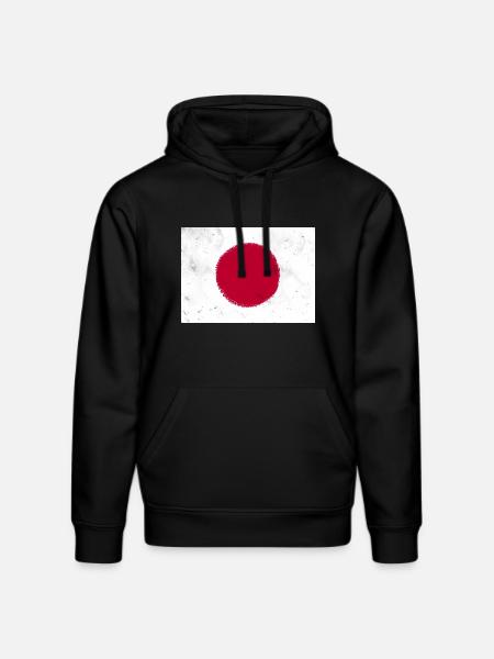 Flag of Japan - Stanley/Stella DRUMMER Unisex Organic Hoodie - black