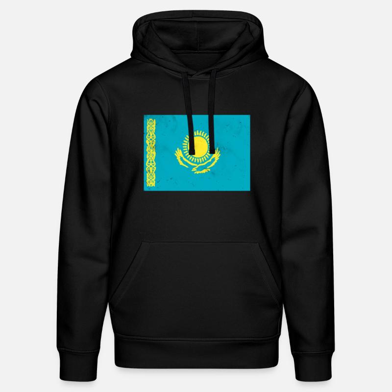 Drapeau du Kazakhstan - Sweat à capuche bio DRUMMER Stanley/Stella Unisexe - noir