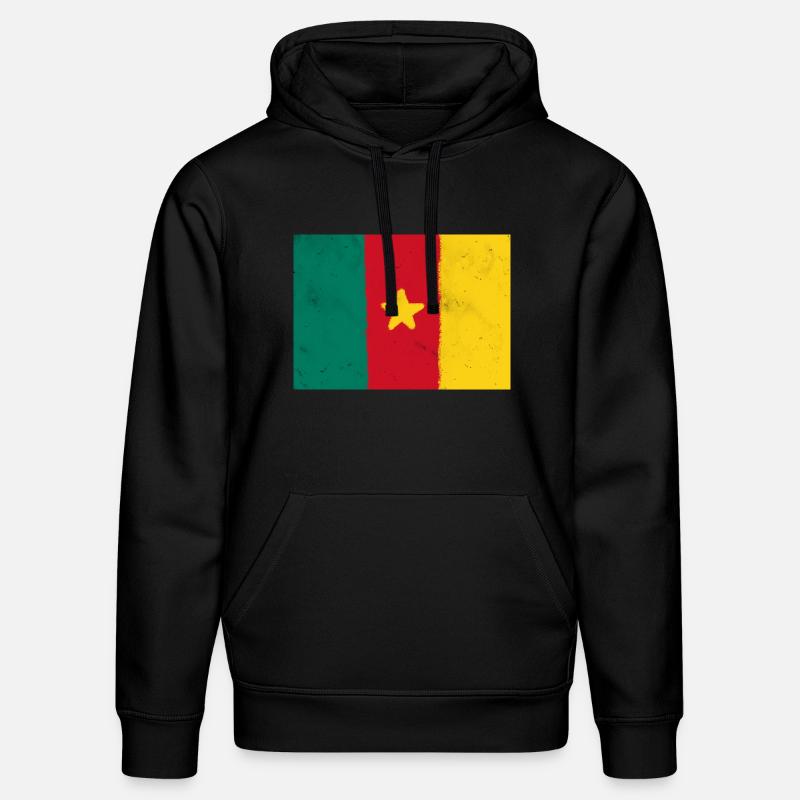 Drapeau du Cameroun - Sweat à capuche bio DRUMMER Stanley/Stella Unisexe - noir