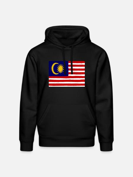 Flag of Malaysia - Stanley/Stella DRUMMER Unisex Organic Hoodie - black