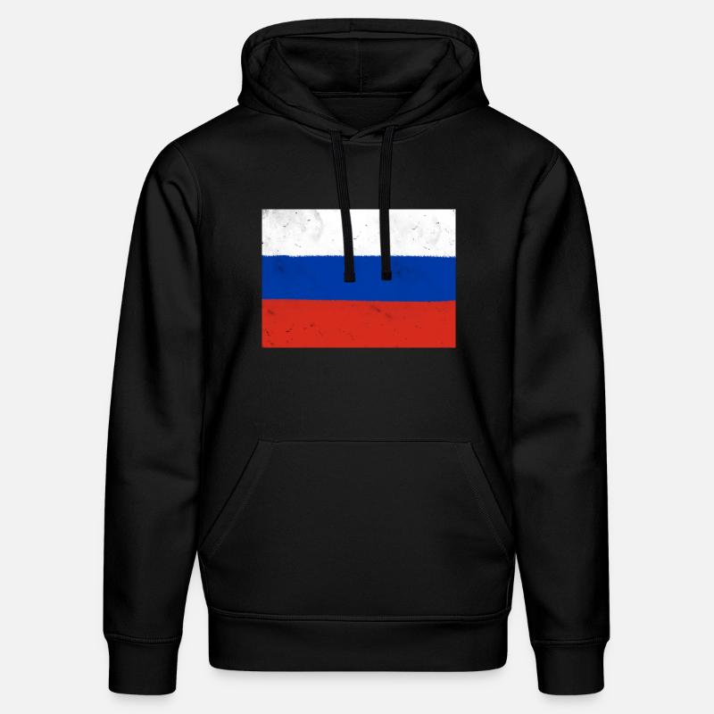 Drapeau de la Russie - Sweat à capuche bio DRUMMER Stanley/Stella Unisexe - noir