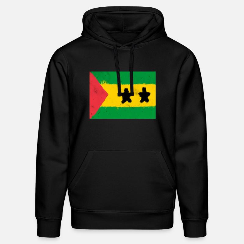 Drapeau de São Tomé-et-Príncipe - Sweat à capuche bio DRUMMER Stanley/Stella Unisexe - noir