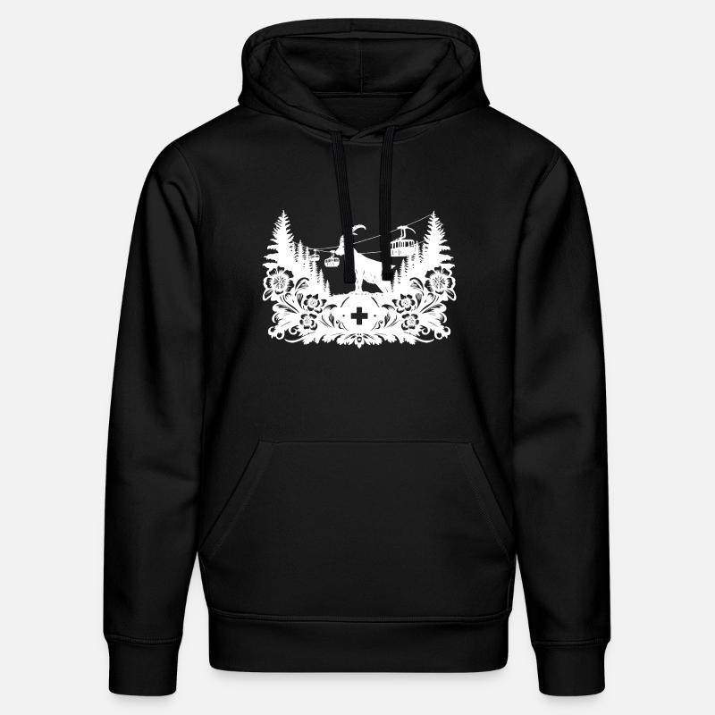 Steinbock_1_white_ - Stanley/Stella Unisex Bio-Hoodie DRUMMER  - Schwarz