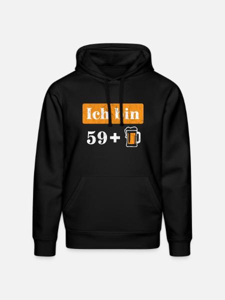 I'm 59 plus beer 60th birthday - Stanley/Stella DRUMMER Unisex Organic Hoodie - black