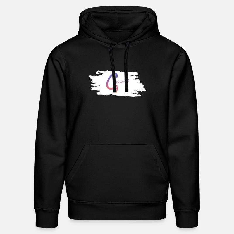 Kletterlogo Gradient - Stanley/Stella Unisex Bio-Hoodie DRUMMER  - Schwarz