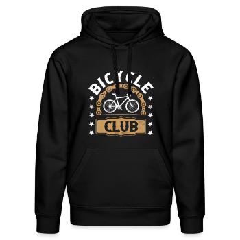 Radfahrer Mountainbike Fahrrad - Stanley/Stella Unisex Bio-Hoodie DRUMMER  - Schwarz - Vorne - Marisol (170cm) & Nik (191cm)