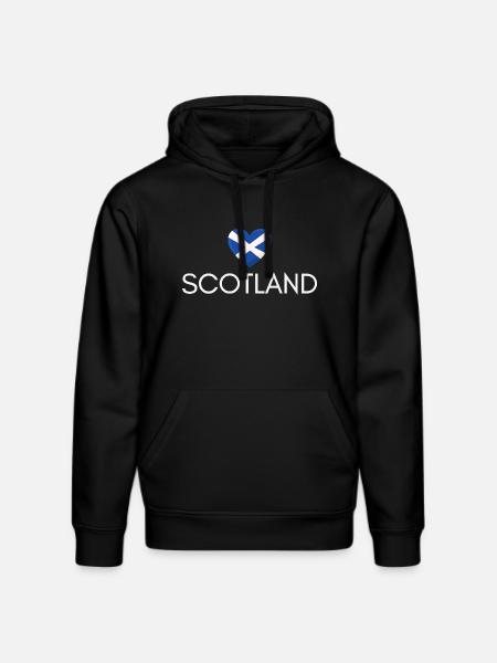 Cœur avec drapeau écossais, fierté écossaise - Sweat à capuche bio DRUMMER Stanley/Stella Unisexe - noir