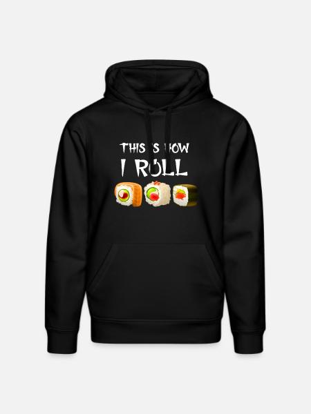 Kawaii Sushi Meme Sushi Joke - Stanley/Stella DRUMMER Unisex Organic Hoodie - black