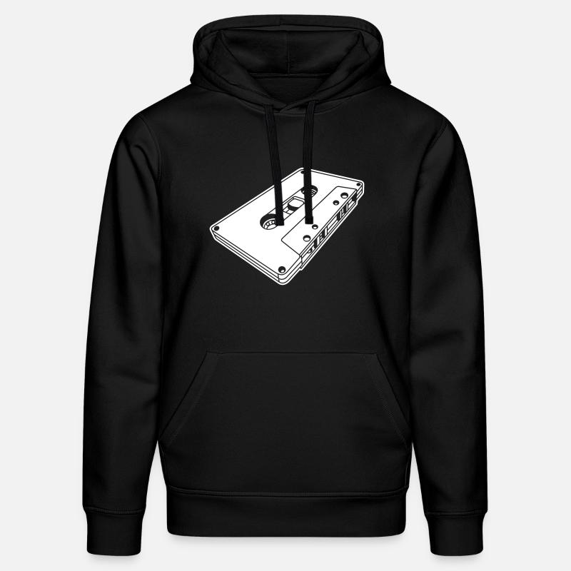 Cassette Oblique Retro – Music Mixtape Design - Sweat à capuche bio DRUMMER Stanley/Stella Unisexe - noir