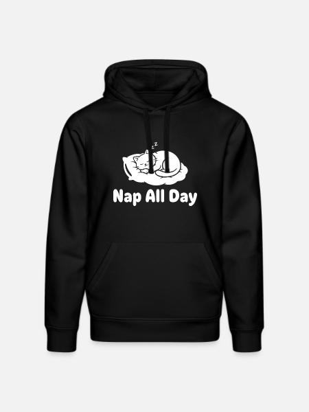 Katzenschlaf Nap All Day - Stanley/Stella Unisex Bio-Hoodie DRUMMER  - Schwarz