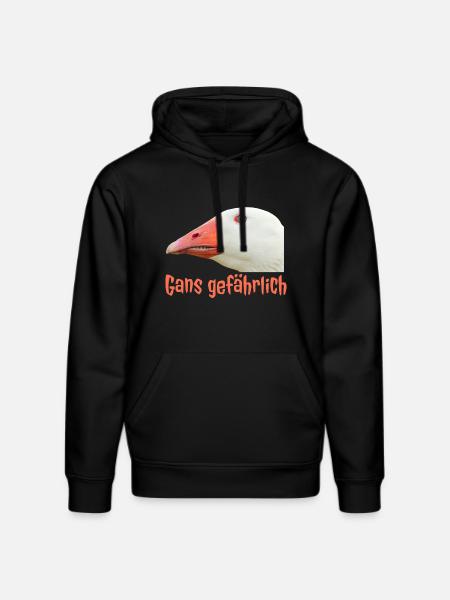 Ganz Gefährlich Gänsekopf - Stanley/Stella DRUMMER Unisex Organic Hoodie - black