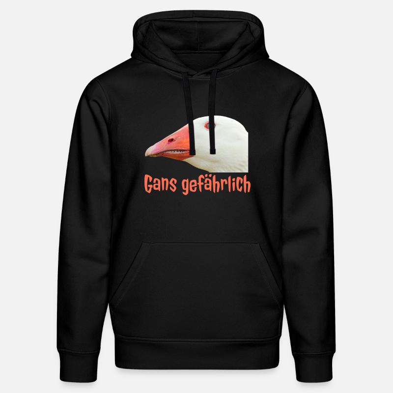 Ganz Gefährlich Gänsekopf - Stanley/Stella Unisex Bio-Hoodie DRUMMER  - Schwarz