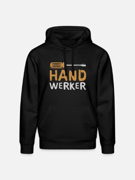 Craftsman lettering with screwdriver - Stanley/Stella DRUMMER Unisex Organic Hoodie - black