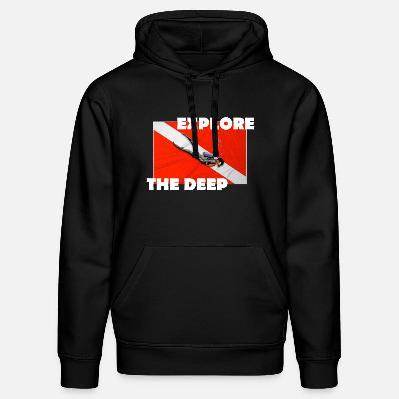 EXPLORE THE DEEP - Stanley/Stella Unisex Bio-Hoodie DRUMMER  - Schwarz