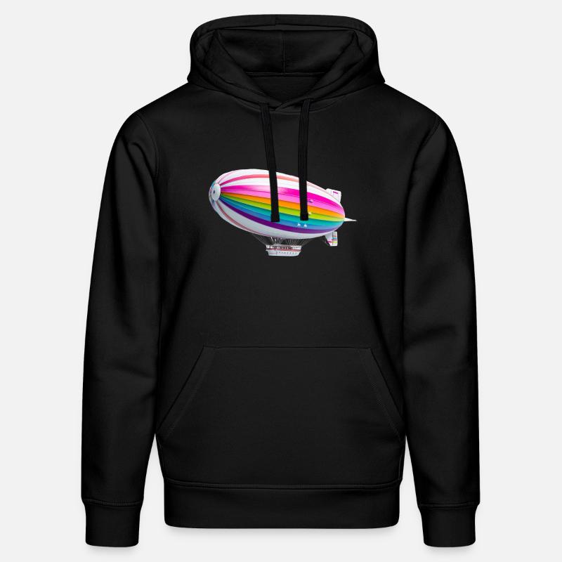 Regenbogen Zeppelin Druck - Stanley/Stella Unisex Bio-Hoodie DRUMMER  - Schwarz