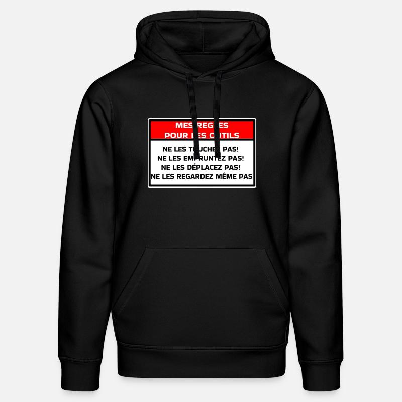 My rules for tools - Stanley/Stella DRUMMER Unisex Organic Hoodie - black