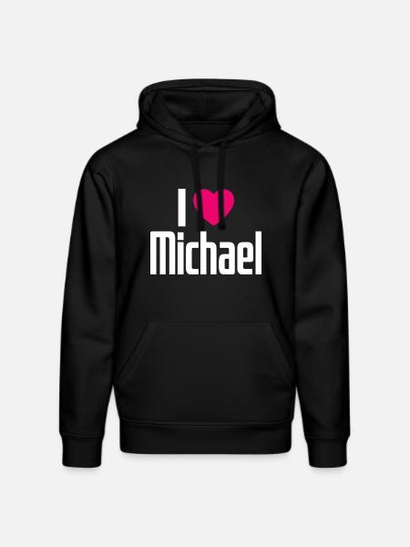 J’aime Michael Pink Heart J’aime Michael - Sweat à capuche bio DRUMMER Stanley/Stella Unisexe - noir