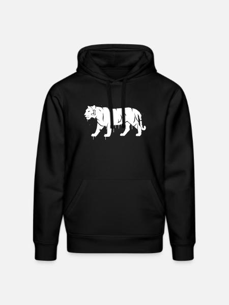 Tiger Graffiti Grunge Streetwear Vector - Stanley/Stella DRUMMER Unisex Organic Hoodie - black