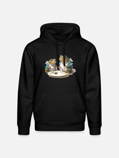 Frosch-Dinner: Fliege am Teller - Stanley/Stella Unisex Bio-Hoodie DRUMMER  - Schwarz