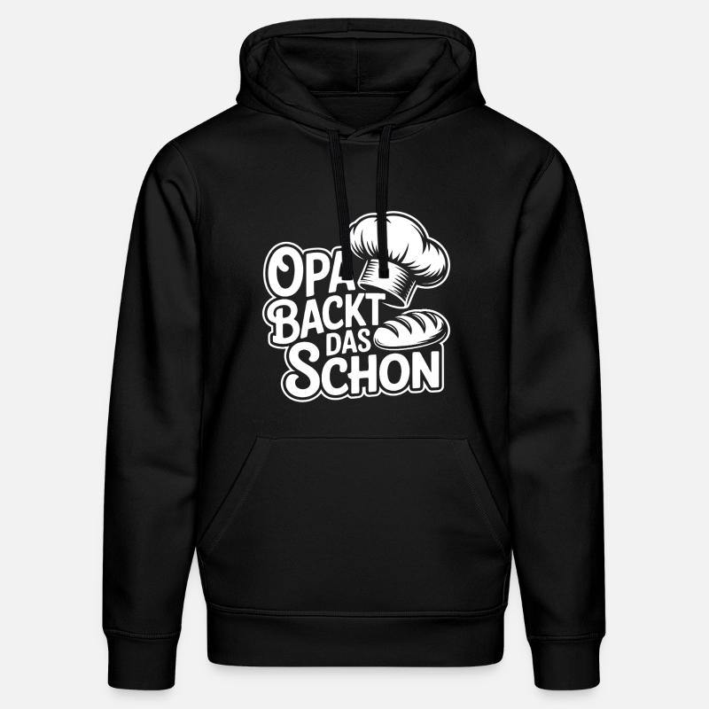 Opa backt das schon - Stanley/Stella Unisex Bio-Hoodie DRUMMER - Schwarz