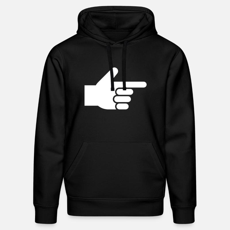 Main, index, index - Sweat à capuche bio DRUMMER Stanley/Stella Unisexe - noir