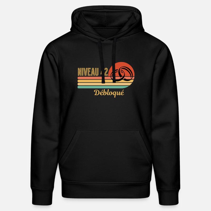Muttmutter-Hochzeit – 42 Jahre Ehe - Stanley/Stella Unisex Bio-Hoodie DRUMMER  - Schwarz