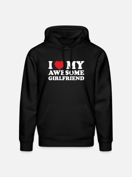 I Love My Awesome Girlfriend - Stanley/Stella DRUMMER Unisex Organic Hoodie - black
