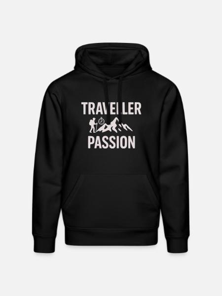 Reiseleidenschaft Bergwandern - Traveller Passion - Stanley/Stella Unisex Bio-Hoodie DRUMMER - Schwarz
