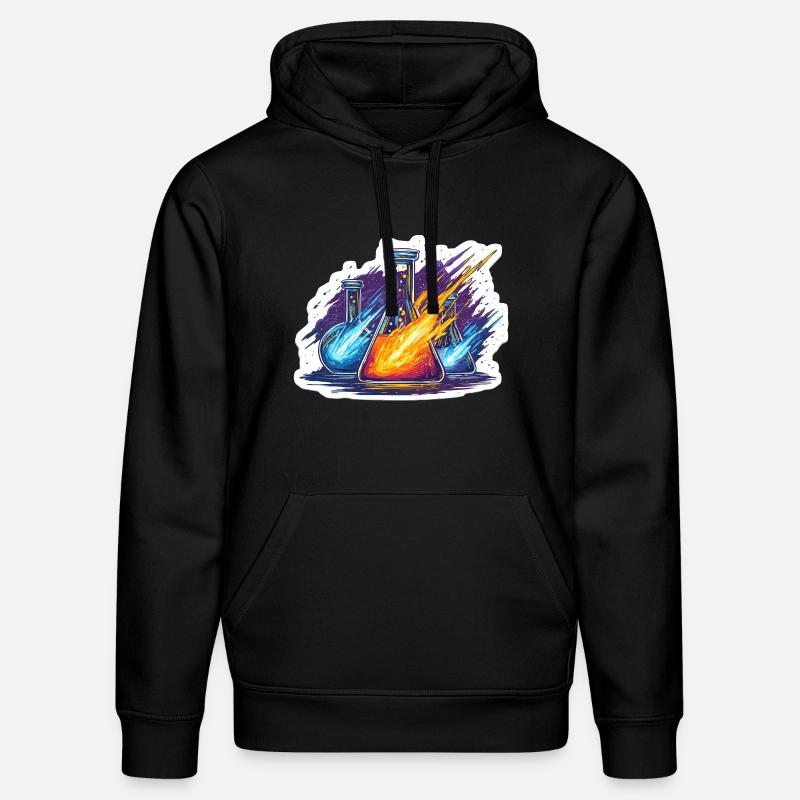 Labor-Geek-Quadrantiden-Meteorregen-Laborexperiment - Stanley/Stella Unisex Bio-Hoodie DRUMMER  - Schwarz