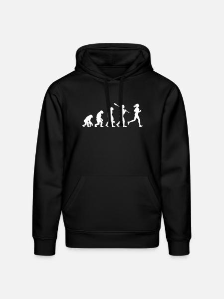 Evolution of Woman Running Silhouette - Stanley/Stella DRUMMER Unisex Organic Hoodie - black
