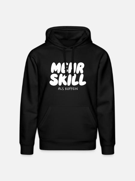 More skill than caffeine - Stanley/Stella DRUMMER Unisex Organic Hoodie - black