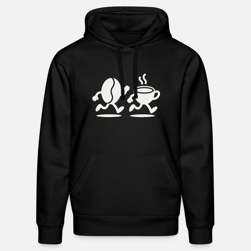 Koffein-Sprint: Bean & Cup Run - Stanley/Stella Unisex Bio-Hoodie DRUMMER - Schwarz