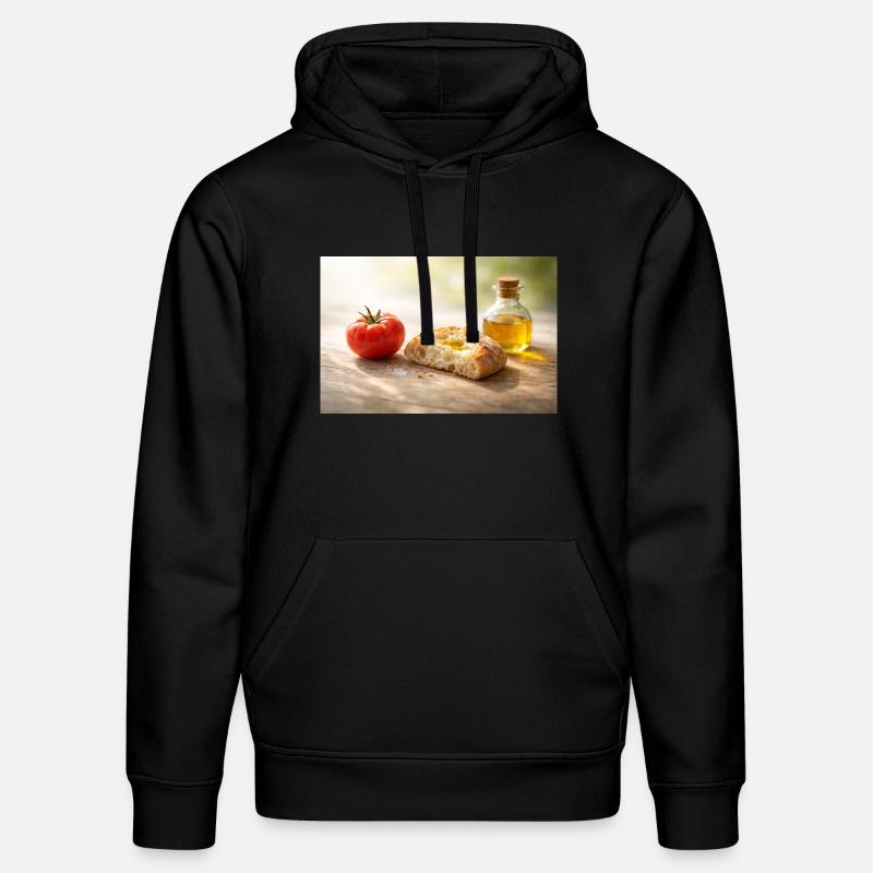 Tomate. Du pain. De l’huile. - Sweat à capuche bio DRUMMER Stanley/Stella Unisexe - noir