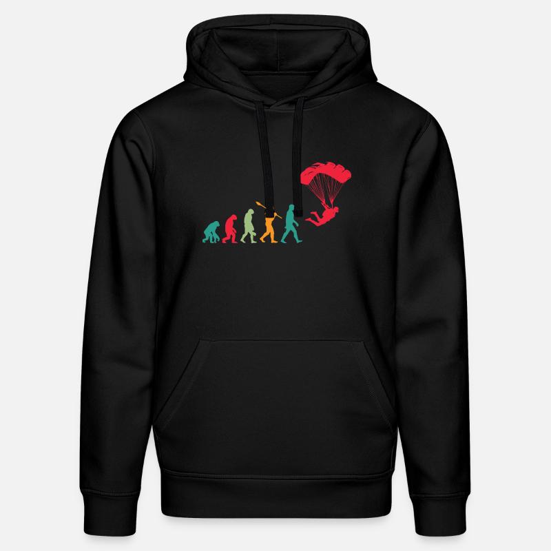 Parachutiste Evolution Parachutiste - Sweat à capuche bio DRUMMER Stanley/Stella Unisexe - noir